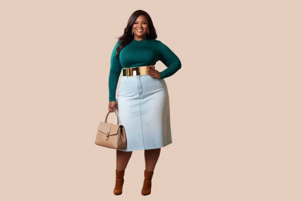 Plus Size Denim Skirt Outfit: Flattering and Fashionable Looks