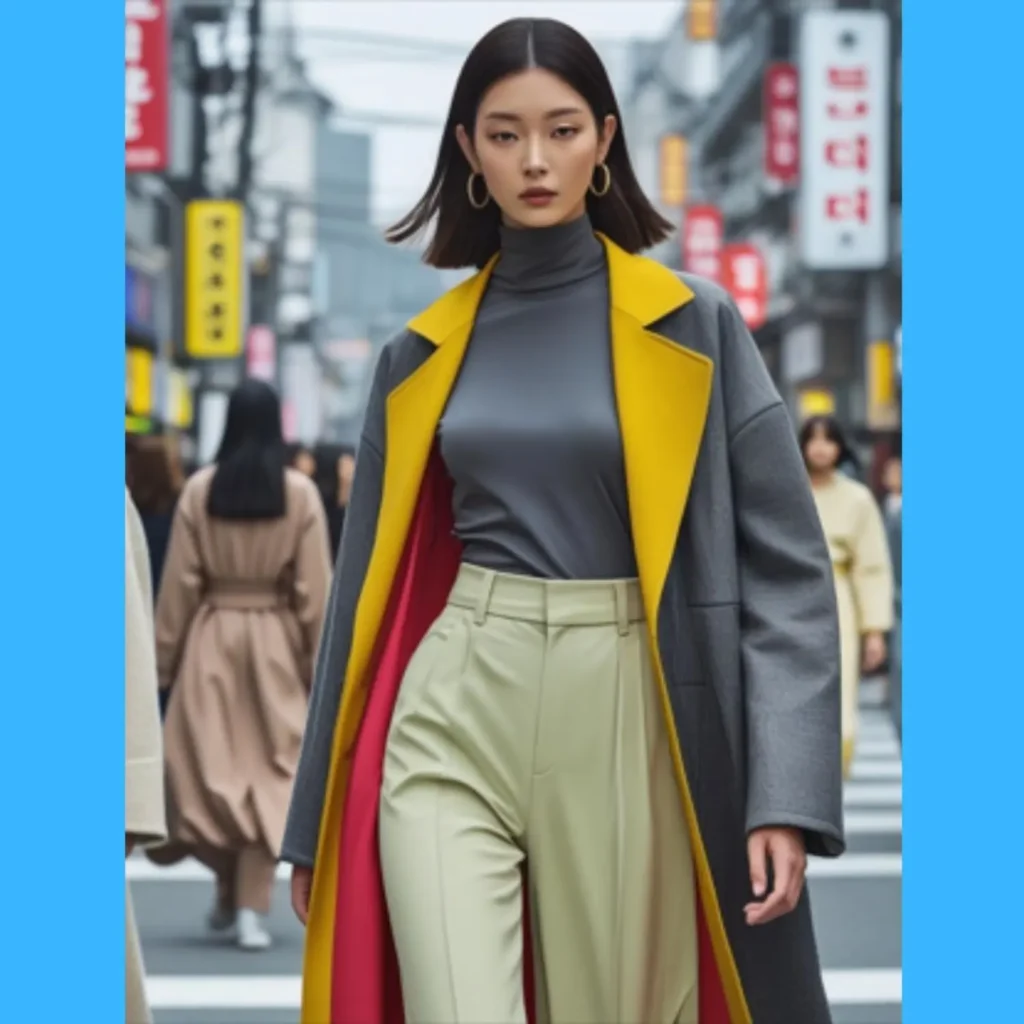 In 2025, Korean street fashion embraces calm tones with occasional bold pops like cherry red, butter yellow, aura indigo, dill green, and alpine oat.