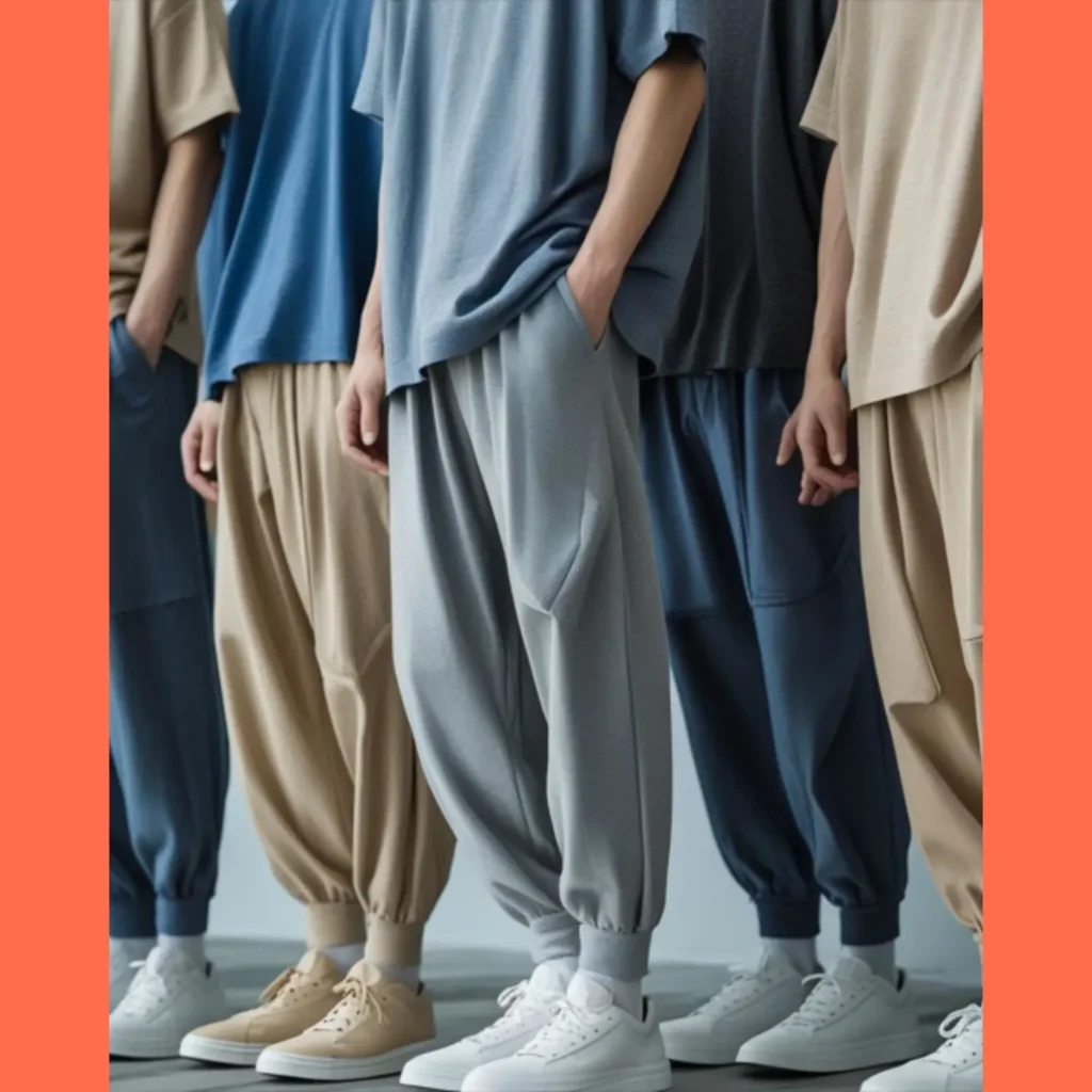 Men's Korean street fashion combines relaxed pants, oversized tees, layered outfits, and soft tones like oat, gray, or blue, offering effortless, stylish looks.