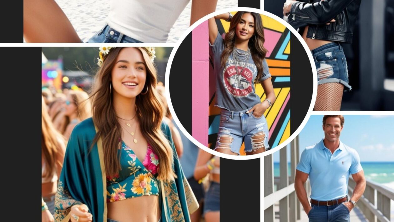 Denim shorts outfit