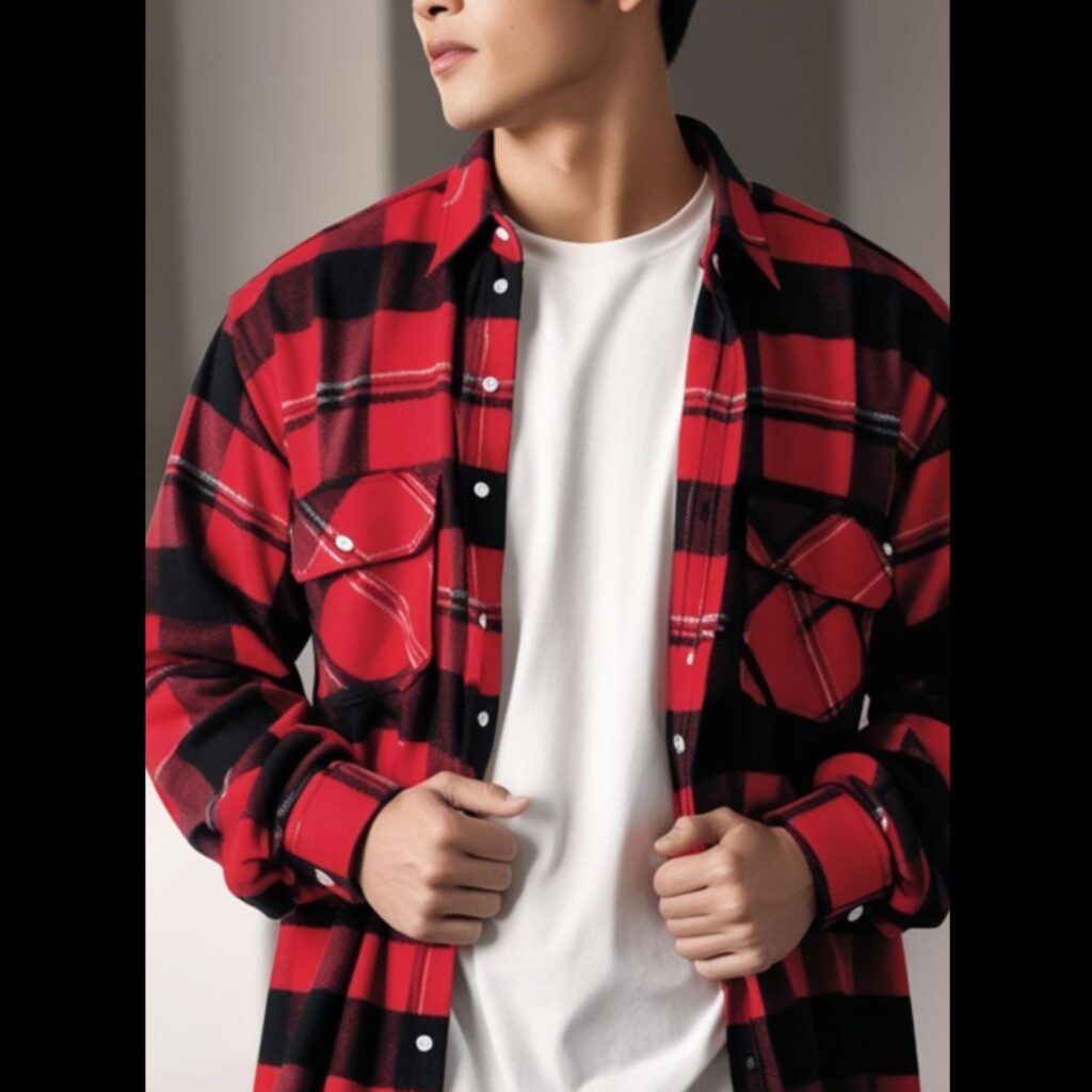 Flannel Shirts: Flannel shirts can be layered over t-shirts or worn under jackets for a winter casual yet stylish look.