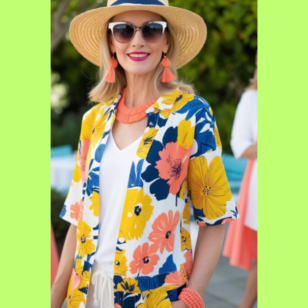 Embrace summer: Light fabrics, vibrant colors, playful prints, and stylish accessories elevate summer outfits.