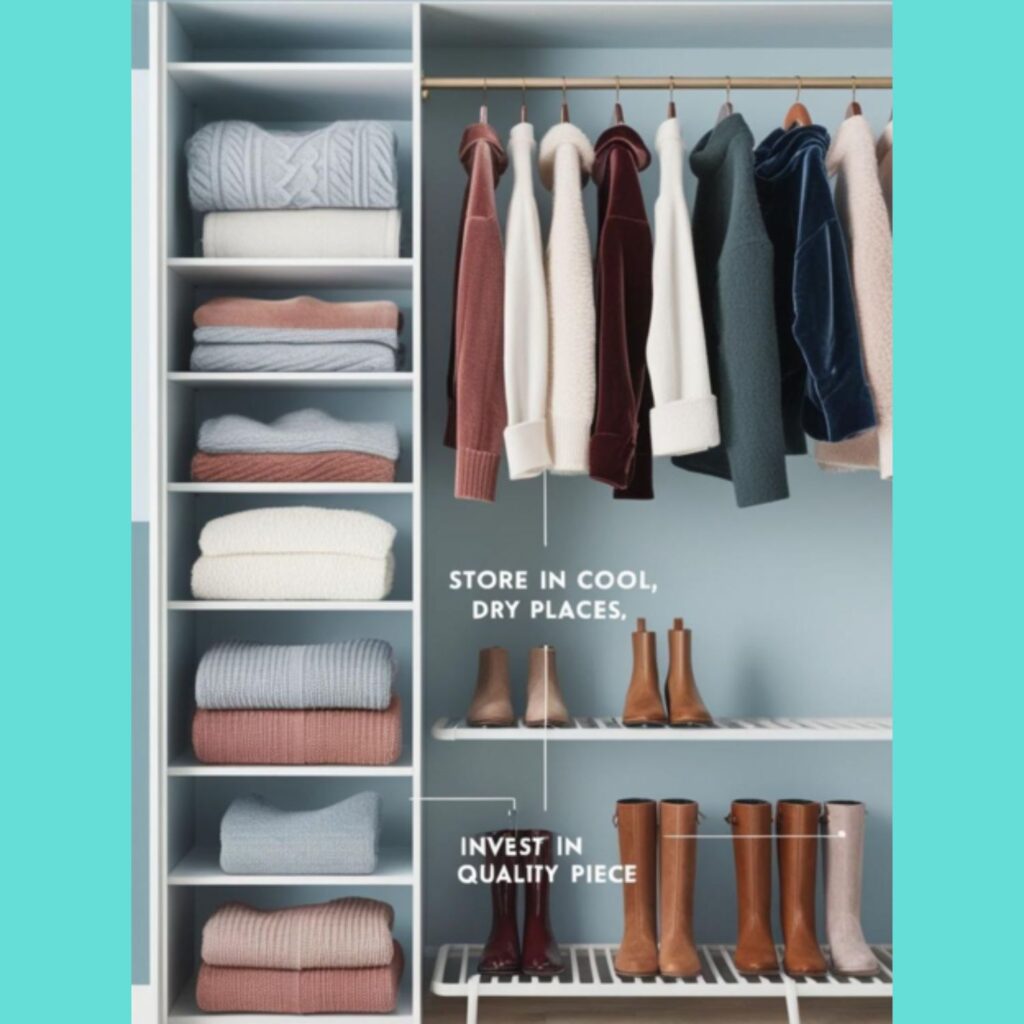 Stylish winter essentials: Layering, waterproof boots, cozy accessories, and a versatile color palette from neutrals to plain.