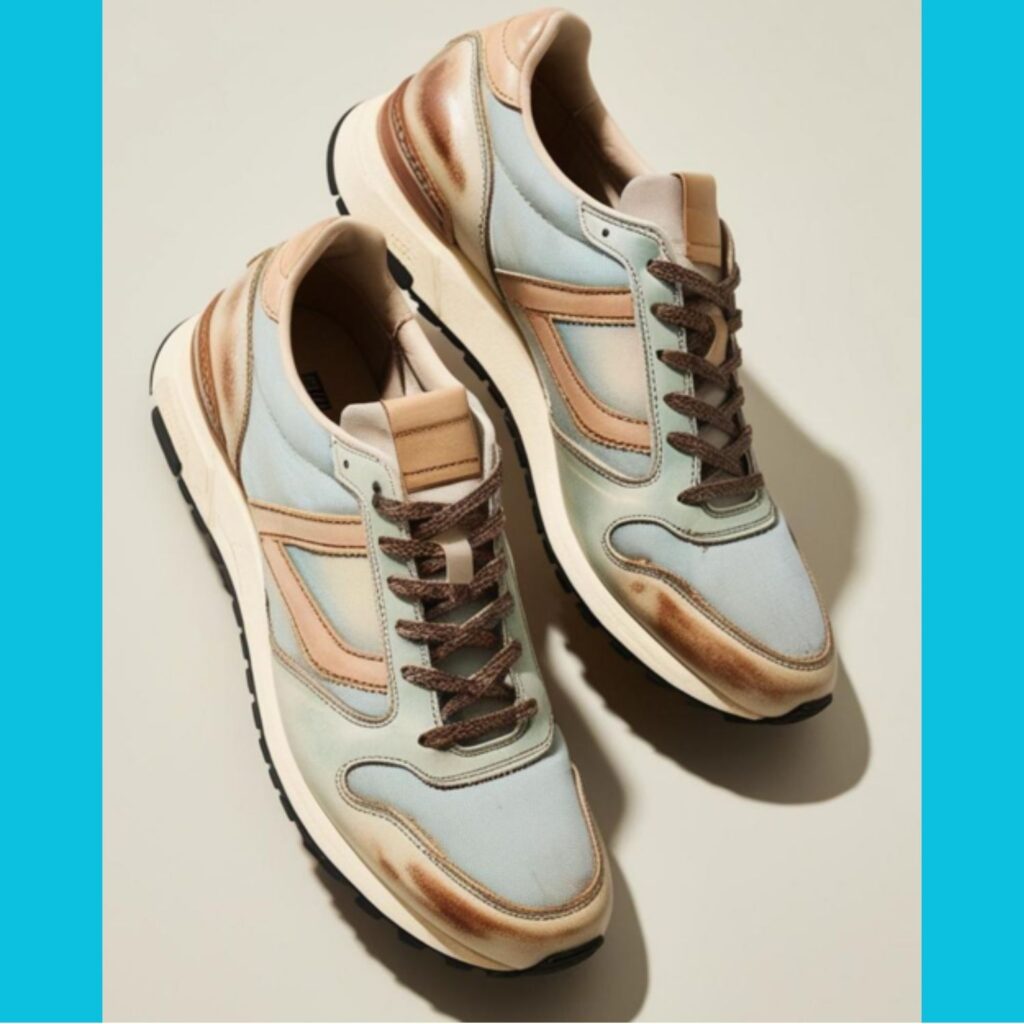 Vintage-inspired running shoes displayed, blending nostalgic design with modern comfort for stylish everyday wear.