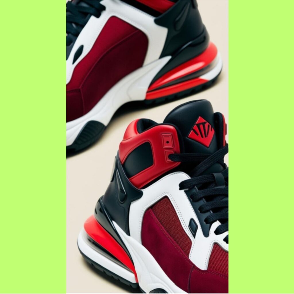 Bold and statement-making men's sneakers displayed, highlighting a popular trend in menswear for a striking and eye-catching look.