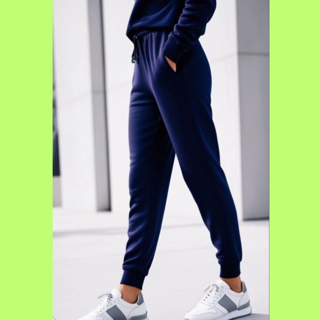 Chic comfort: joggers and stylish sneakers for winter.
