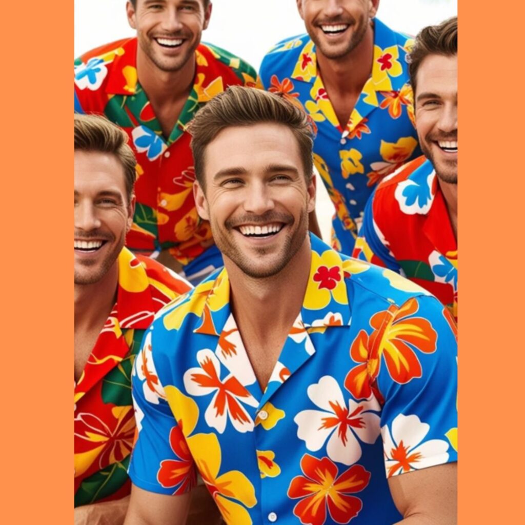 Summer spirit for men: embrace vibrant Hawaiian shirts for a touch of tropical flair.