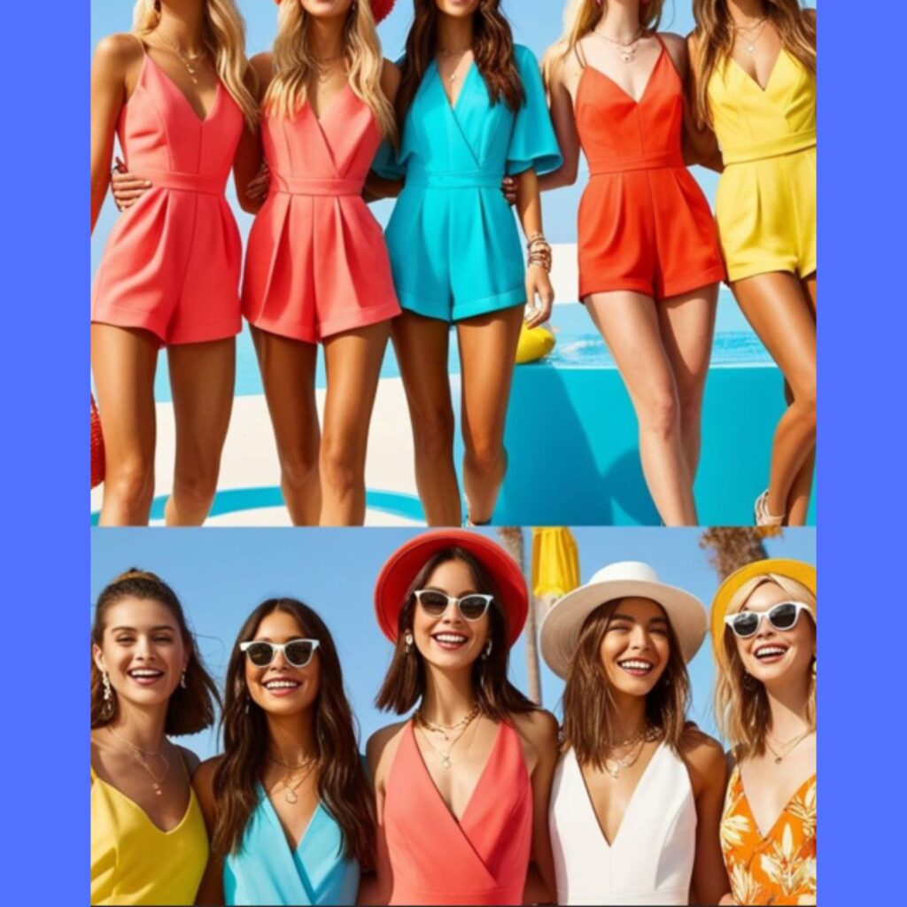 Summer party ready: Effortless style in chic rompers and jumpsuits.